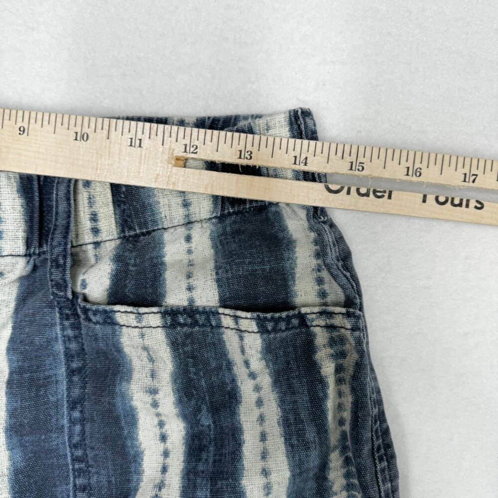 Anthropologie Womens Pants Small Victoire Blue White Tie-Dye Cargo - Picture 9 of 9